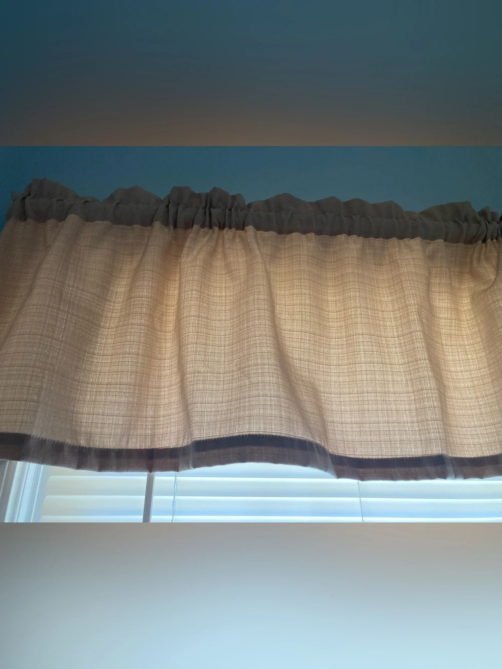 2 Beige Window Valances/Curtains